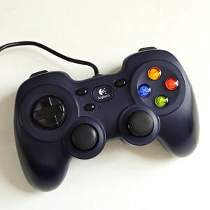 Logitech Gamepad F310 Wired USB Controller PC Windows Blue Joystick Tested Works